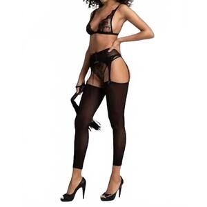 NEW KIKI DE MONTPARNESSE claire ouvert leggings in black